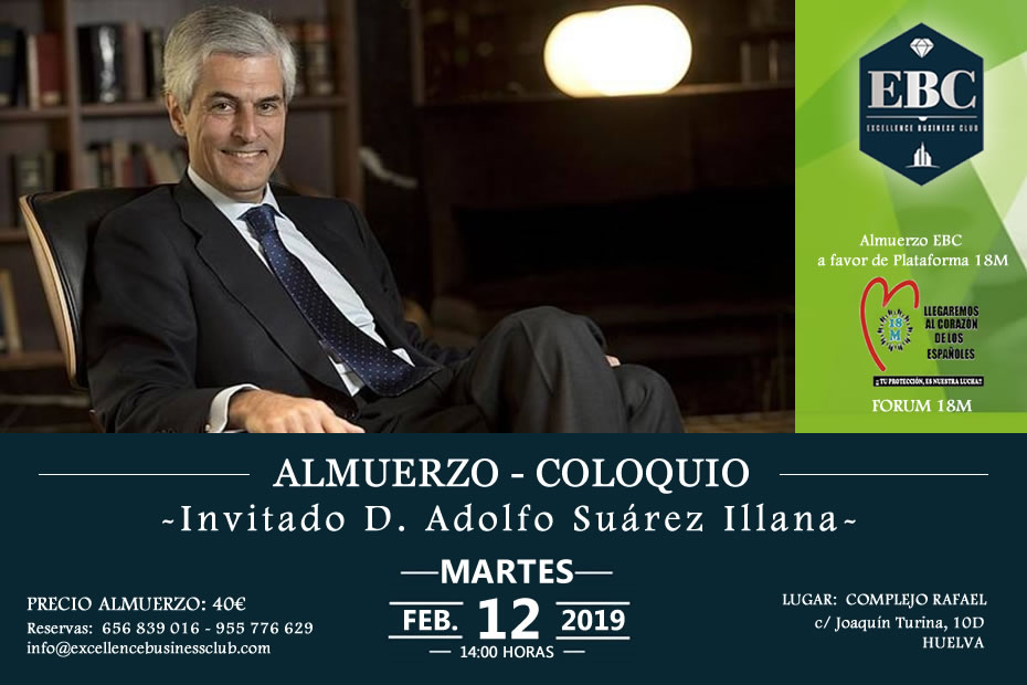 Excellence Business Club entrevistará a Adolfo Suárez Illana